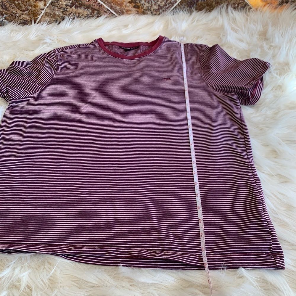 Men’s Michael Kors Red and White Striped T-Shirt Size XL - Picture 3 of 7